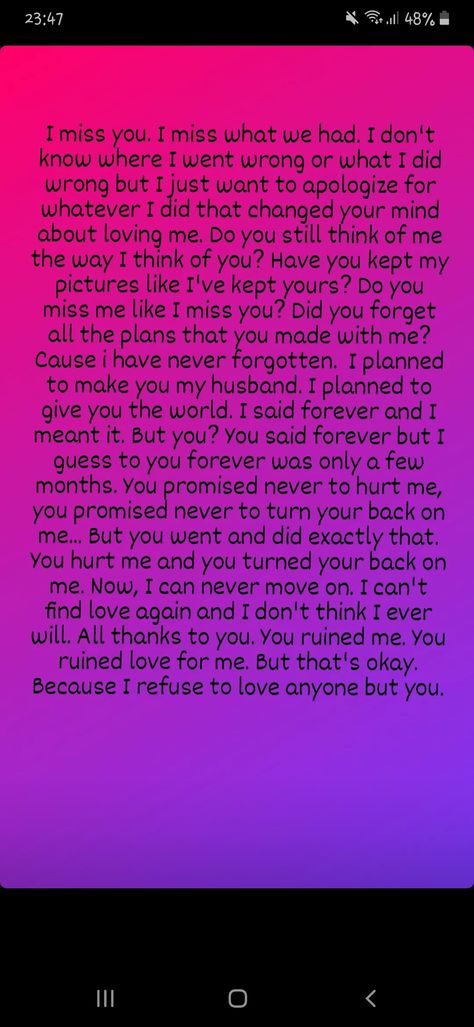 I wrote this on my Instagram story @nixv.alentine for my ex fiance. Feel free to use it if you want to Quotes For Ex Boyfriend Feelings, Missing Your Ex Quotes Feelings, Message For Ex Boyfriend Break Up Quotes, I Miss You Ex Boyfriend Texts, Letter To My Ex Boyfriend I Still Love, Messages To Ex Boyfriend, Open Letter To My Ex Boyfriend, Letters To My Ex I Still Love, I Miss You Notes For Him