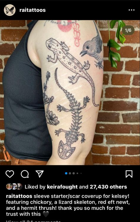 Eastern Newt Tattoo, Lizard Skeleton Tattoo, Newt Tattoo, Salamander Tattoo, Tattoo Skeleton, Print Making Designs, Axolotl Tank, Lizard Tattoo, Matching Tats