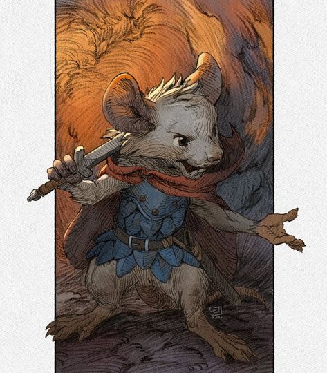 Mouse Reference, Akihiko Yoshida, Mouse Guard, Cute Rats, Graphic Poster Art, Medieval Fantasy, Dnd Characters, Whimsical Art, Creature Art