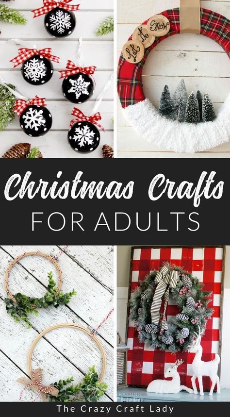 Looking for some simple Christmas crafts ideas for yourself? Here are 25 ideas for all ages that will put you in the holiday spirit! New Craft Ideas 2023, New Christmas Crafts For 2023, Christmas Crafts Adults, Hristmas Crafts, Easy Christmas Crafts For Adults, Simple Christmas Crafts, Crafts Adults, Christmas Crafts Ideas, Homemade Christmas Crafts