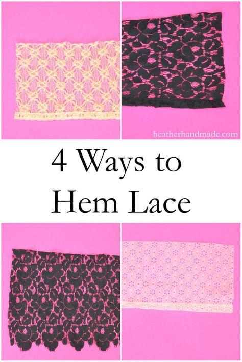 How to Hem Lace + a Lace Trumpet Skirt // heatherhandmade.com Lace Diy, Sewing Lace, Trumpet Skirt, Techniques Couture, Sewing Stitches, Sewing Blogs, Sewing Projects For Beginners, Easy Sewing Projects, Diy Couture