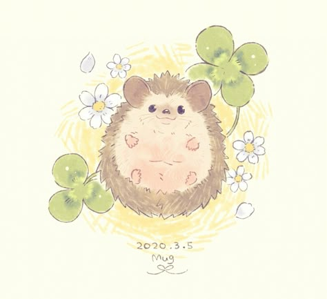 Hedgehog Drawing, Hedgehog Illustration, Animals Drawing, Bunny Drawing, Cute Hedgehog, Chibi Drawings, Cute Little Drawings, Cute Animal Drawings, Hedgehogs