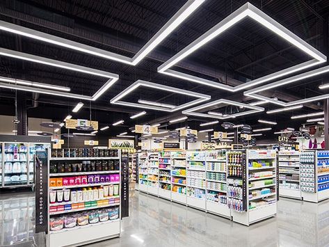 Retail Store Lighting Design, Supermarket Design Interior Retail, Supermarket Design Architecture, Hypermarket Design, Supermarket Interior Design, Interior Supermarket, Market Interior Design, Supermarket Interior, Market Interior