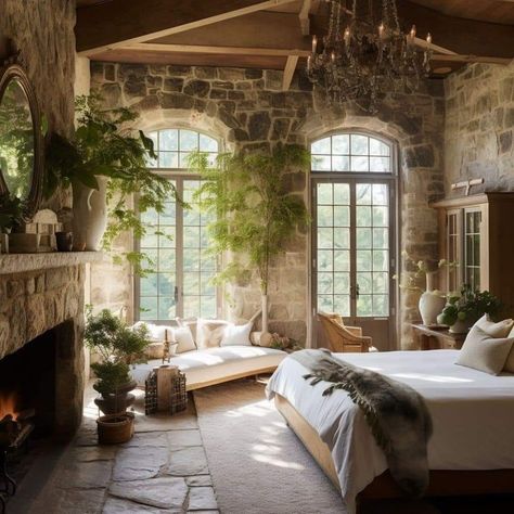 Italian Style Home, Arsitektur Art Deco, Casa Country, Italian Home, Countryside House, French Country House, Rustic Bedroom, French House, Beautiful Bedrooms