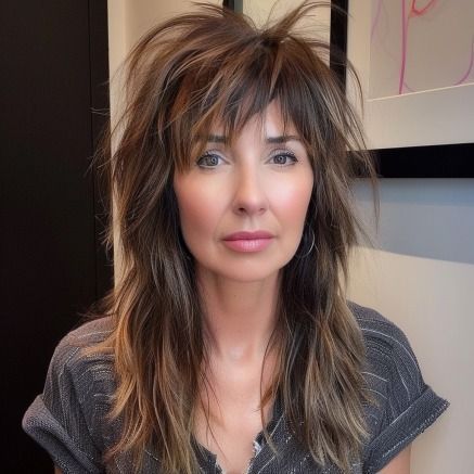 50 Vibrant Shaggy Hairstyles for Women Over 50 Long Shaggy Haircuts, Medium Shaggy Hairstyles, Long Shag Hairstyles, Shaggy Hairstyles, Rocker Hair, Modern Shag Haircut, Shaggy Long Hair, Long Shag Haircut, Haircuts For Medium Length Hair