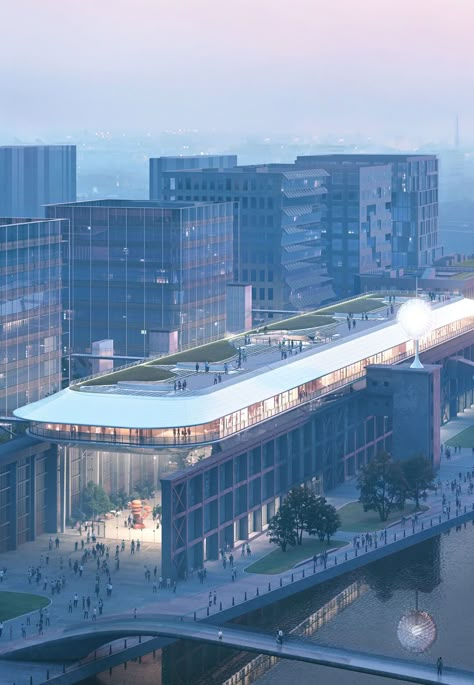 Reimagining tradition: MAD Architects’ bold transformation of Shanghai’s Ark project Mad Architects, Glass Curtain Wall, Master Thesis, The Ark, Architecture Rendering, Rooftop Terrace, Urban Landscape, Architecture Drawing, Landscape Architecture