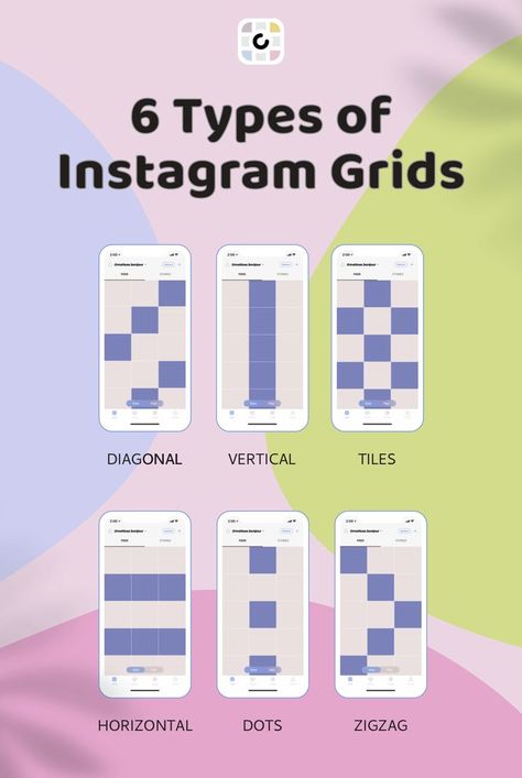 Grids Layout, Instagram Grid Layout, Instagram Grid Design, Instagram Feed Tips, Instagram Design Layout, Instagram Branding Design, Instagram Feed Planner, Grid Patterns, Small Business Instagram