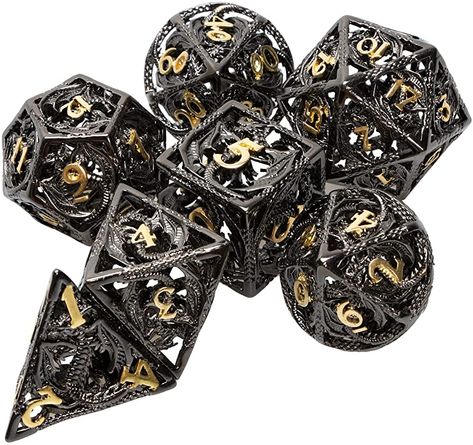 ARUOHHA Dungeons and Dragons Hollow DND Dice Set with Gift Box, D&D Dice Set 7 PCs Metal Polyhedral Dice Set for MTG Pathfinder RPG, Role Playing Dice D and D Dice Set D20 D12 D10 D8 D6 D4 : Amazon.co.uk: Toys & Games Metal Dnd Dice, Warforged Dnd, Octopus Monster, Cool Dnd Dice, Leather Dice Bag, Dungeons And Dragons Table, Dragon Table, Dnd Minis, Dice Gifts