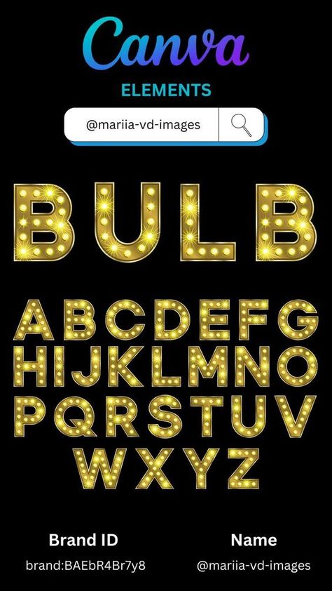 Gold bulb letter Canva Elements Font fonts #font #fonts Script Fonts #scriptfonts 4.380 Canva Letter Element, Canva Elements Letters, Canva Sets, Facebook Post Design, Graphic Shapes Design, Keyword Elements Canva, Canva Fonts, Graphic Design Tutorials Learning, Canvas Learning