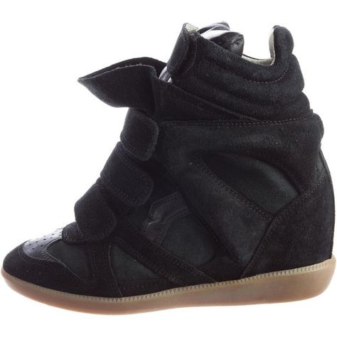 Pre-owned Isabel Marant Suede Beckett Wedge Sneakers ($245) ❤ liked on Polyvore featuring shoes, sneakers, black, velcro wedge sneakers, velcro shoes, hidden wedge heel sneakers, velcro sneakers and black suede shoes Black Wedge Outfit, Wedge Outfit, Mode Indie, Heel Sneakers, Wedge Heel Sneakers, Shoes Sneakers Black, Black Suede Shoes, Velcro Shoes, Velcro Sneakers