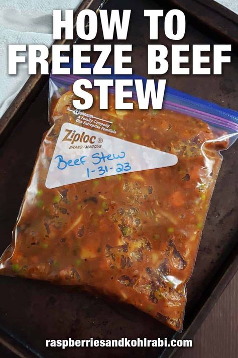 Freezer Beef Stew Make Ahead, Can You Freeze Beef Stew, Freezer Stew Recipes, How To Freeze Leftovers, Freezer Beef Stew, Beef Stew Freezer Meal, Beef Broth Soup Recipes, Veg Beef Soup, Leftover Beef Stew