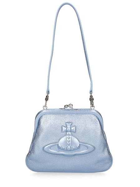 Height: 18cm Width: 23cm Depth: 4cm. Strap drop: 26cm. Detachable strap. Metal frame with clasp closure.…. Color:blue. Material:100%CALF #adv womens #bags #clutch # Vivienne Westwood Clutch, Vivienne Westwood Purse, Westwood Vivienne, Y2k Bags, Vivienne Westwood Bags, Triangle Bag, Leather Camera Bag, Luxury Purses, Ladies Clutch