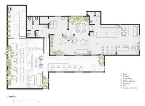 Gallery of Botanique Café. Bar. Plantas / Moca Arquitetura - 12 Book Cafe Floor Plan, Cafe Design Plan, Cafe Plan Architecture, Cafe Floor Plan Layout, Restaurant Plan Architecture, Restaurant Sketch, Cafeteria Plan, Resort Landscape, Cafe Floor Plan