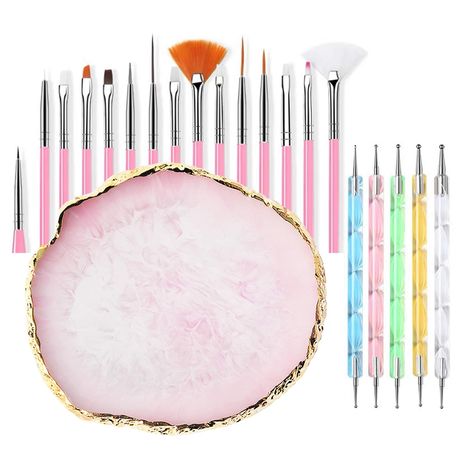 PRICES MAY VARY. Title: 20 Pieces Nail Art Brushes with 1 Piece Nail Palette Nail Tips Natural Nail Supplies Nail Palette Nail Polish Palette Manicure Design Tools. Product Type: Products > Makeup > Makeup Palettes Nail Palette, Nail Art Painting, Different Types Of Nails, Simple Gel Nails, Nail Supplies, Pedicure Nail Art, Manicures Designs, Nail Art Brushes, Nail Art Supplies