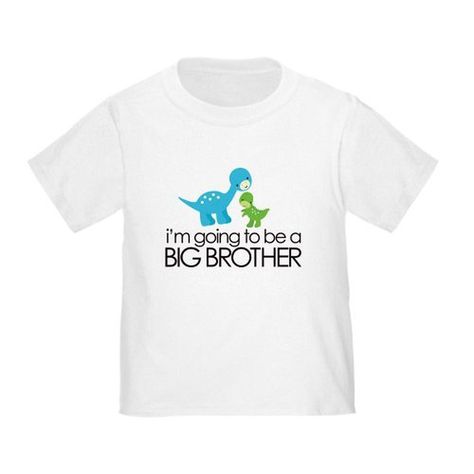 CafePress - i'm going to be a big brother dinosaur Todd - Cute Toddler T-Shirt, 100% Cotton - Brought to you by Avarsha.com Kids Tshirt Ideas, Big Brother Tshirt, Baby Planning, Brother Shirts, Dinosaur Kids, Fashion Deals, Baby Shirts, Cool Baby Stuff, Big Brother