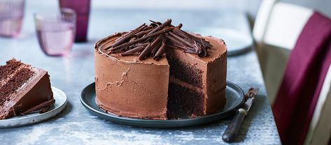 Chocolate Fudge Cake - The Great British Bake Off | The Great British Bake Off British Baking Show Recipes, British Bake Off Recipes, Pieces Cake, Whipped Chocolate Ganache, Bake Off Recipes, The Great British Bake Off, Chocolate Fudge Cake, British Bake Off, British Baking