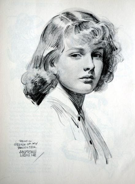 William Andrew Loomis--Sketch Of My Daughter Inspo Sketch, Drawing Dragon, Andrew Loomis, Art Du Croquis, L'art Du Portrait, 얼굴 드로잉, 얼굴 그리기, Sketch Books, 인물 드로잉