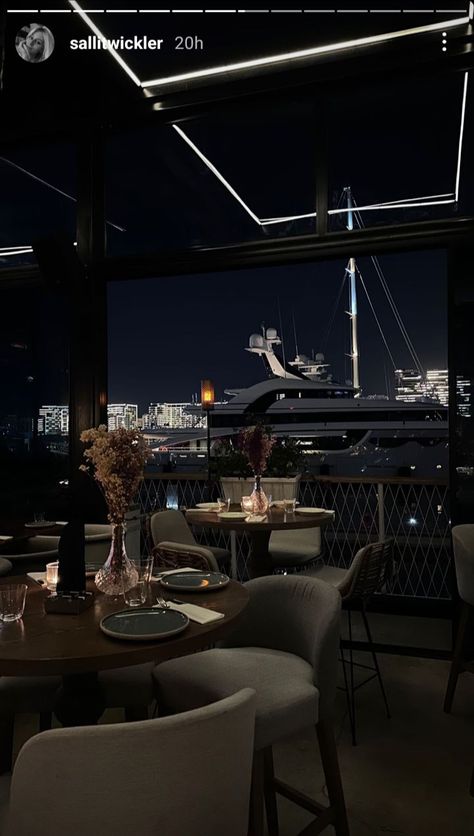 restaurant bar Yachty night view inspo aesthetic moodboard lifestyle fashion places Night Rich Aesthetic, Rich Women Lifestyle, Business Space, Instagram Famous, Aesthetic Moodboard, Night Scenery, Luxury Lifestyle Dreams, Luxury Aesthetic, Night View