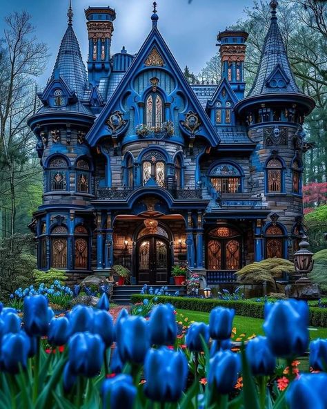 Goth Cottage, Fairytale Houses, Old Victorian Homes, Fairytale House, Victorian Style Homes, Magic House, Fairytale Cottage, Unusual Homes, Fantasy Homes