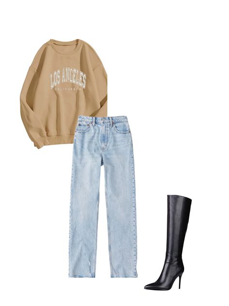 Perfectly slouchy and comfy but the boots make you feel dressed up. Loooove! Movie Date, Favorite Products, Make You Feel, Date Night, Make It Yourself, Boots, Outfit Inspo