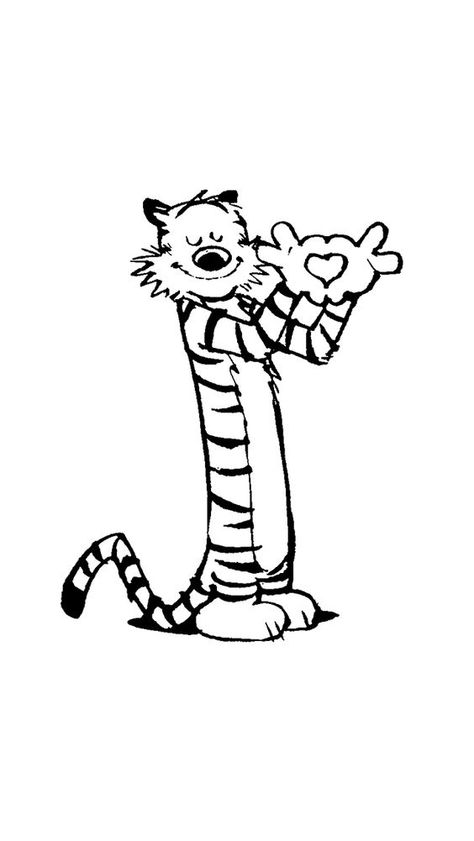 Hobbes loves me!! ❤️😊❤️ Calvin And Hobbes Wallpaper, Calvin Und Hobbes, Calvin And Hobbes Quotes, Calvin Y Hobbes, Calvin And Hobbes Comics, Creation Art, Bd Comics, Parking Space, Graffiti Drawing