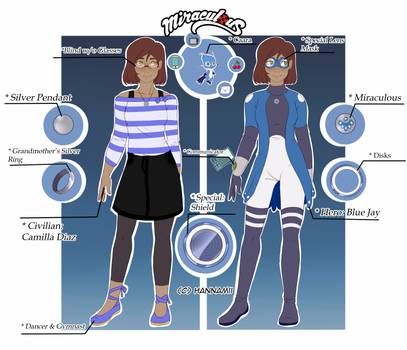 MLB Oc: Camilla Diaz/Blue Jay by hannamii Civilian Outfit, Mlb Oc, Ladybug E Catnoir, Ladybug Wallpaper, Writing Fantasy, Miraculous Ladybug Oc, Fantasy Props, Miraculous Characters, Ladybug Comics