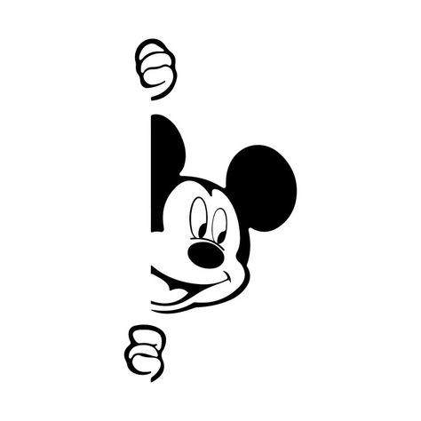 Simple Wall Paintings, Facebook Cover Photos Love, Mickey Mouse Images, Disney Silhouettes, Car Sticker Design, Idee Cricut, Wall Art Diy Paint, Cartoon Disney, Mickey Mouse Art