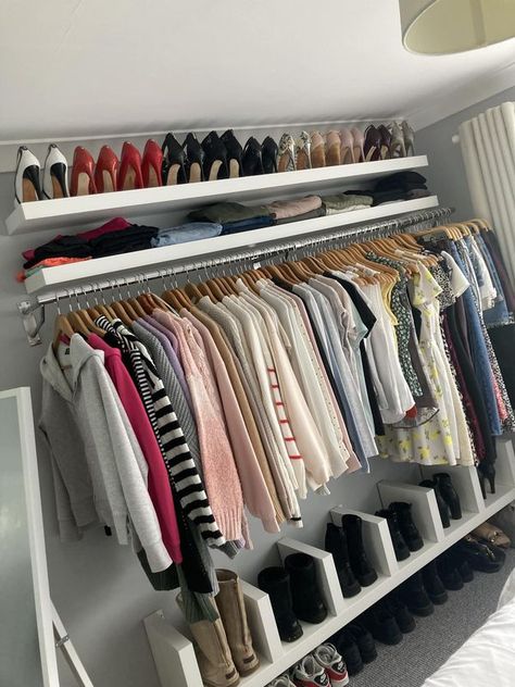 Ikea tips, hacks and more! | I’m not a fan of traditional wardrobes | Facebook Jonaxel Ikea Hack, Ikea Jonaxel, Lack Shelves, Lack Shelf, My Wardrobe, Ikea Hack, A Fan, Shelving Unit, Sign Up