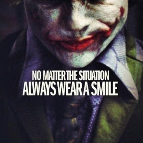 Keep smiling #joker#thejoker#darkknight#dc#dccomics#heathledger Why So Serious Quotes, Batman Joker Quotes, Heath Ledger Quotes, Heath Ledger Joker Quotes, Der Joker, Deep Meaningful Quotes, Villain Quote, Serious Quotes, Joker Is