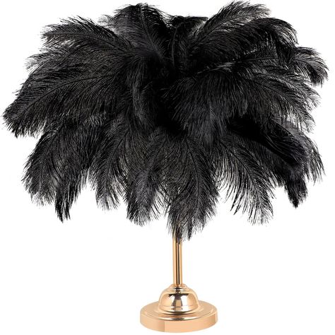 PRICES MAY VARY. Ideal Package to Meet Your Needs: you will receive 30 pieces of black ostrich feathers, measuring about 16-18 inches/ 40-45 cm, adequate in quantity can satisfy your diverse decoration demands; You can also share them with your friends and family to experience the beautiful atmosphere Large Ostrich Feathers: the black feathers for crafts are decorated with ostrich feathers, soft and smooth, light and fluffy, no smell, all the feathers have been cleaned, can be applied as decorat Black Feather Decor, Masquerade Party Decorations, Centerpieces For Wedding, Wedding Party Centerpieces, Feather Centerpieces, Feather Diy, Feather Wreath, Wedding Party Flowers, Feather Decor