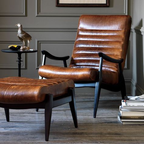 Brown Leather Chair, Poltrona Design, Leather Chairs, Cooking Lessons, Leather Furniture, Furniture Design Modern, Leather Chair, My New Room, Contemporary Decor