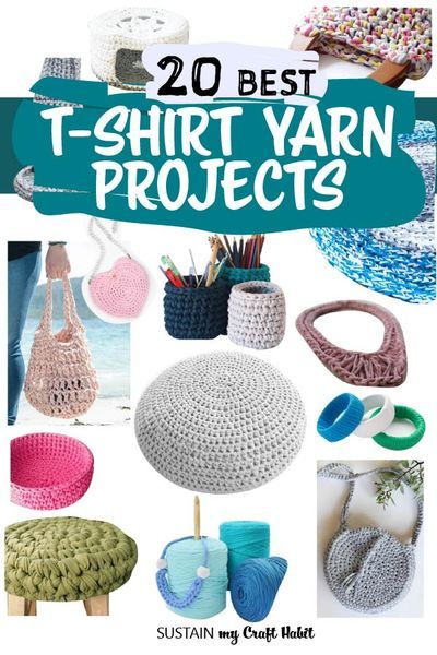 Shirt Yarn Projects, Tshirt Yarn Projects, Gamle T Shirts, Diy Crochet Slippers, Large Crochet Hooks, Crochet Macrame, Finger Crochet, Tshirt Yarn, Yarn Necklace