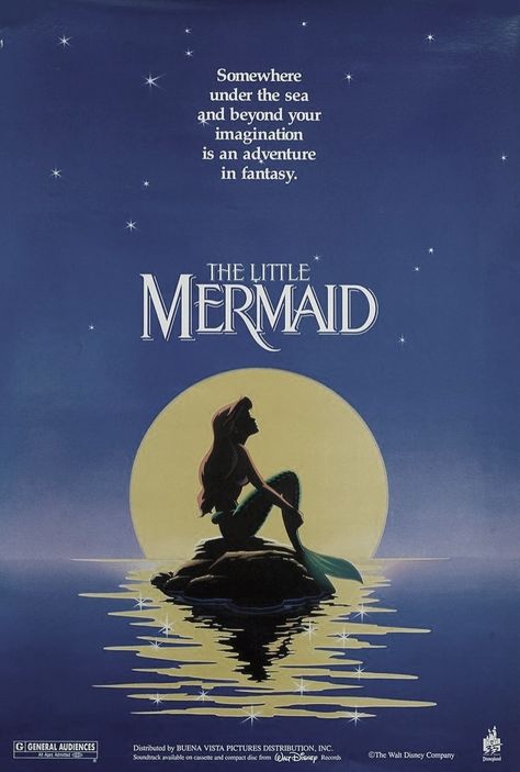 Old Disney Movie Posters, Old Disney Posters, Disney Vintage Posters Retro, Vintage Movie Posters Aesthetic, Anastasia Poster, Fangirl Posters, The Little Mermaid Poster, Little Mermaid Poster, Vintage Disney Poster