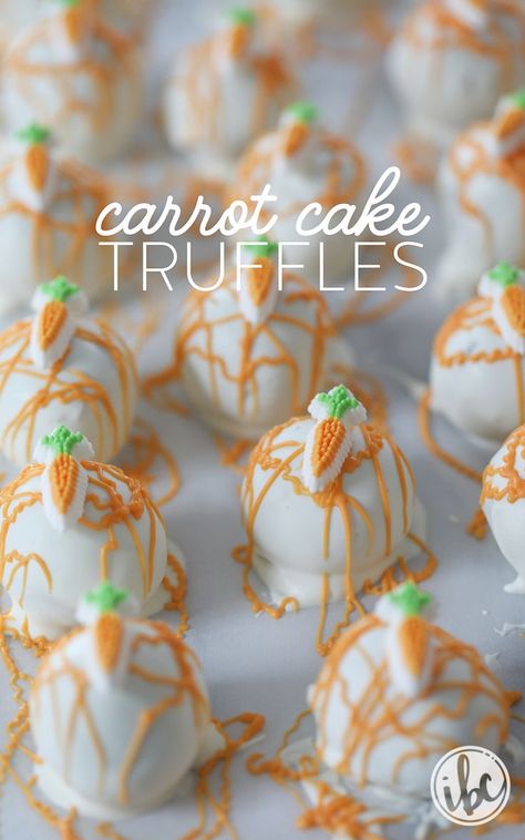 Spring Truffles, Carrot Cake Truffles, Dessert Easter, Cake Carrot, Dessert Truffles, Easy Easter Desserts, Inspired By Charm, Easter Sweets, Easter Desserts