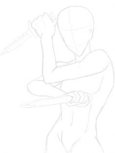 Poses Manga, Human Base, Knife Drawing, Body Template, Person Drawing, Sketch Poses, Body Base Drawing, Body Reference Drawing, Body Pose Drawing