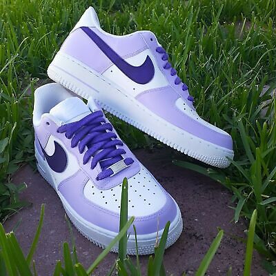 Nike Air Force 1 Custom Sneakers Lupus Awareness Purple Lilac Grape White Shoes | eBay Lucy Outfits, Purple Nike Shoes, Casual Shoes Women Sneakers, Nike Shoes Women Fashion, Pretty Sneakers, Nike Air Force 1 Custom, Boty Nike, Custom Af1, Nike Fashion Shoes