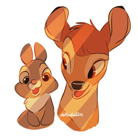 Bambi Art Illustration, Bambi Art, Deer Drawing, Bambi Disney, Disney Fanart, Canine Art, Disney Animals, Pinturas Disney, Disney Aesthetic