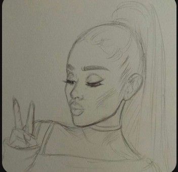 Singer Sketch, Cutesy Drawings, Ariana Drawing, Sketchbook People, Free Draw, Easy Disney Drawings, Kylie Makeup, Ariana Grande Drawings, Color Drawing Art