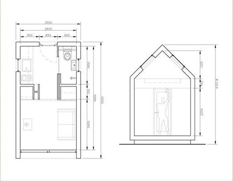 Micro House Plans, Prefabricated Home, Tiny House Village, Tiny House Blog, Eco Architecture, Building A Tiny House, Home Green, Tiny House Floor Plans, Micro House