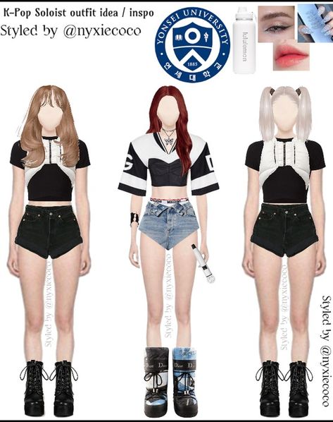 ​​​﻿​Kpop soloist performance outfits Outfit | ShopLook Soloist Outfit Ideas, Soloist Outfits Kpop, Kpop Soloist Outfit Ideas, Kpop Soloist Outfit, Soloist Outfit, Kpop Soloist, Heel Combat Boots, Square Border, Outfit Concert