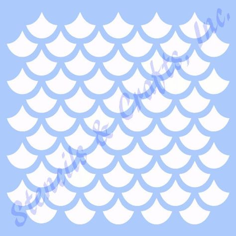 0.65 FISH SCALES STENCIL stencils background template | Etsy Nautical Craft, Fish Stencil, Mermaid Crafts, Nautical Crafts, Ottoman Decor, Stencil Templates, Craft Paint, Stencil Pattern, Fish Patterns