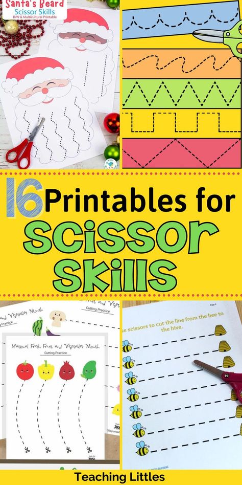 Kindergarten Scissor Practice, Cutting Practice Kindergarten, Preschool Scissors Practice, Scissor Skills Preschool, Creative Curriculum Preschool, Scissors Skills, Teaching Babies, How To Teach Kids, Activities For Boys