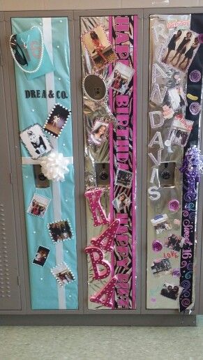 Birthday Locker Decoration                                                                                                                                                                                 More Birthday Locker Ideas Schools Friends, Birthday Locker Ideas Friends, Bday Locker Decorations, Decorating Lockers For Birthdays, Happy Birthday Locker Decorations, Decorated Lockers For Birthdays, Long Locker Ideas, Locker Decorations Birthday, Locker Door Decorations