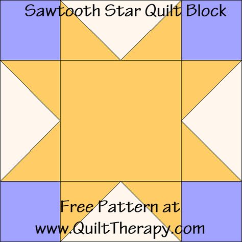 Sawtooth Star Quilt Block Block Therapy, Sawtooth Star Quilt Block, Sawtooth Star Quilt, Americana Quilts, Crown Royal Quilt, Tula Pink Quilt, Sawtooth Star, Pink Quilt, Quilt Pattern Download