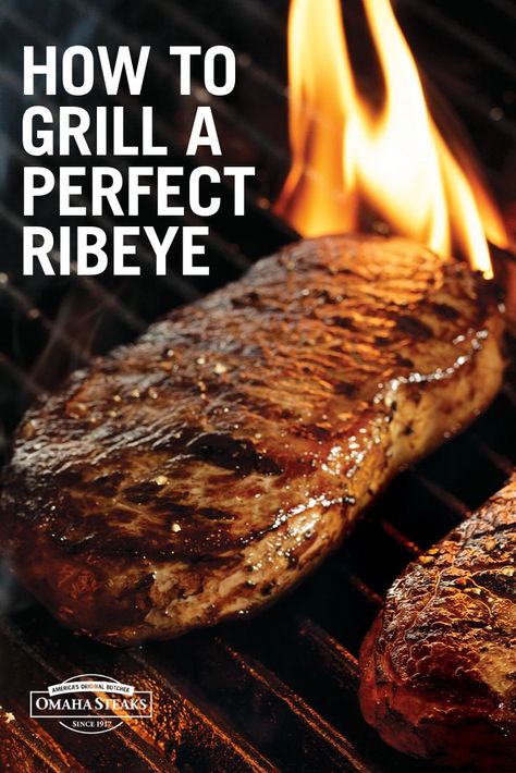 Grilled Ribeye Steak Recipes, Steak On Gas Grill, Boneless Ribeye Steak, Grilling Steak, Cooking Ribeye Steak, Bacon Butter, Grilled Ribeye Steak, Grilling Guide, Ribeye Steak Recipes