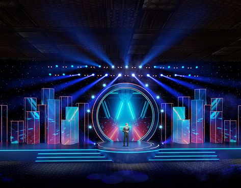 Led Backdrop, Stage Lighting Design, Concert Stage Design, Stage Designs, Corporate Event Design, Award Ideas, Graphic Design Architecture, Stage Background, Stage Set Design