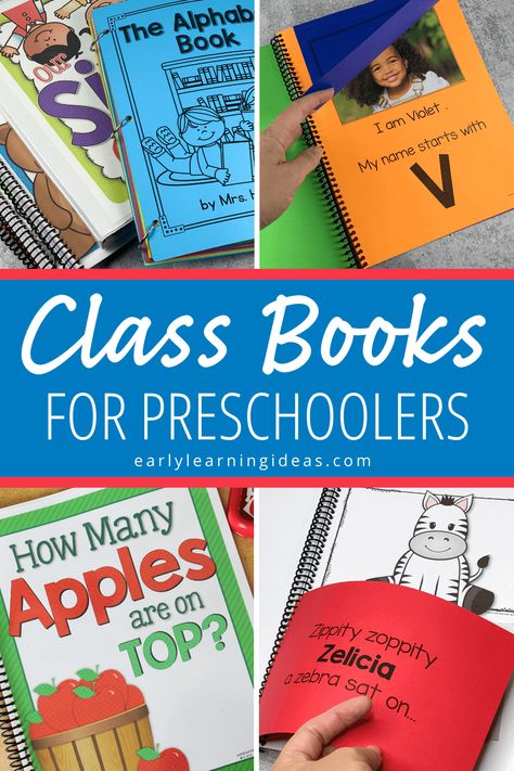 Shared Reading Preschool, Classroom Book Ideas Preschool, Class Made Books Preschool, Preschool Classroom Books To Make, Kindergarten Class Books To Make, Beginning Of The Year Preschool Activities, Preschool Class Books To Make, Preschool Classbooks, Prek Class Books