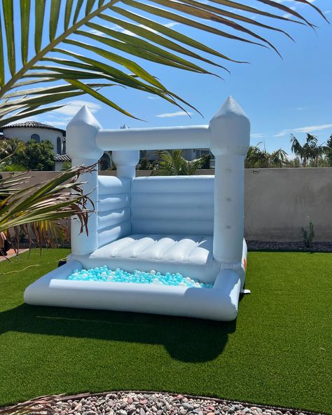 Add a blue bounce house with a ball pit to the backyard, and the kids will love it. Simple and fun, it keeps them entertained for hours. 💙 #BackyardPlay #BounceHouse #BallPit” Blue Bounce House, Backyard Play, Ball Pit, Bounce House, Kids Birthday Party, The Kids, Kids Birthday, Love It, Birthday Party