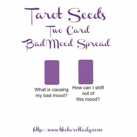 Tarot Spread Test Drive - Tarot Seed's Two Card Bad Mood Spread: in a cranky mood? Want to shift out of that? I'm testing out Tarot Seed's Bad Mood Spread! #learningtarotcards Oracle Card Spreads, Tarot Reading Spreads, Tarot Cards For Beginners, Learning Tarot Cards, Tarot Gratis, Tarot Guide, Tarot Card Spreads, Tarot Tips, Tarot Spread