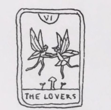 Girly Tattoo Ideas Unique, Simple Tarot Card Design, Tattoos Line Art, The Lovers Tarot Card Tattoo, Hippie Doodles, Simplistic Drawings, Skitse Bog, Stick Poke Tattoo, Lovers Tarot Card